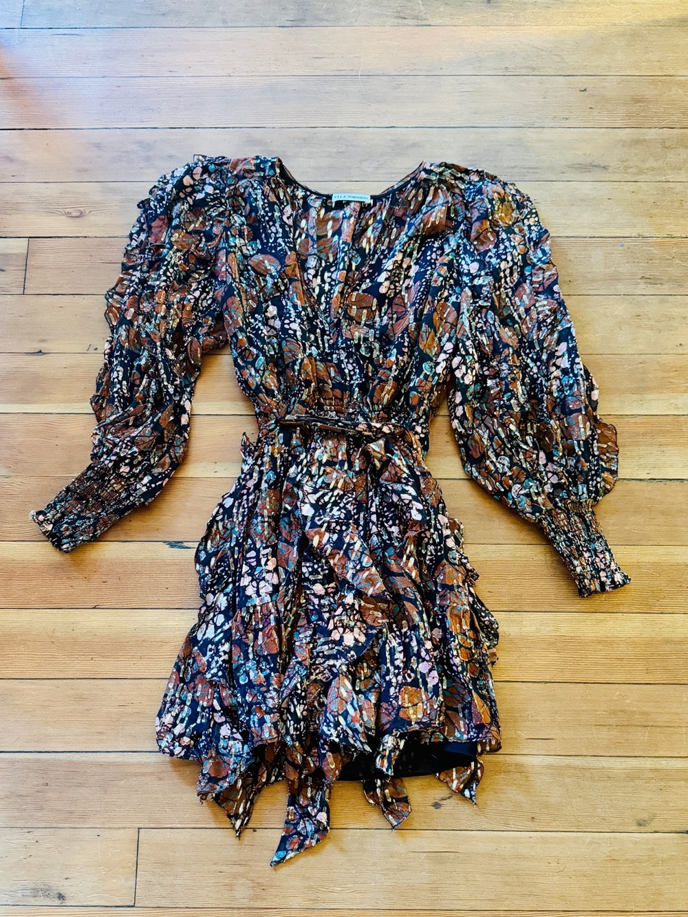 Ulla Johnson Natalia Metallic Shibori Dress